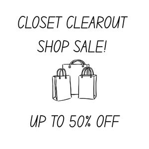 SHOP SALE, PRICES NEGOTIABLE!